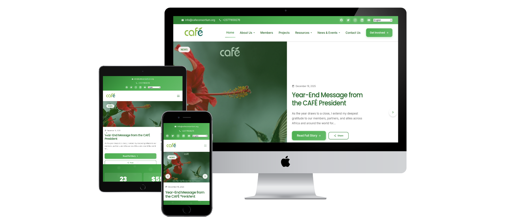 Cafe Consortium Cameroon: International Website Redesign Excellence